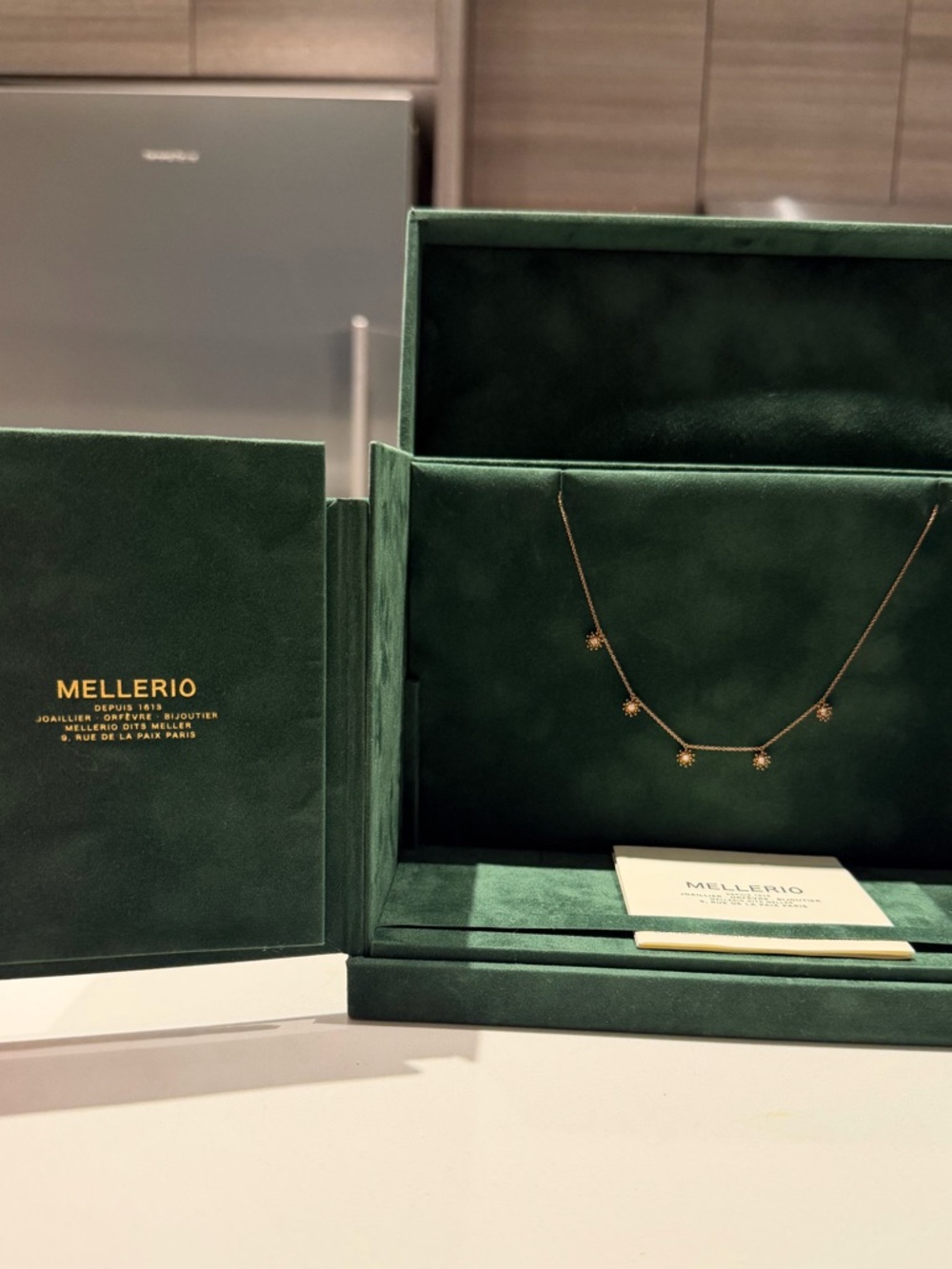 Mellerio pink gold & diamond necklace